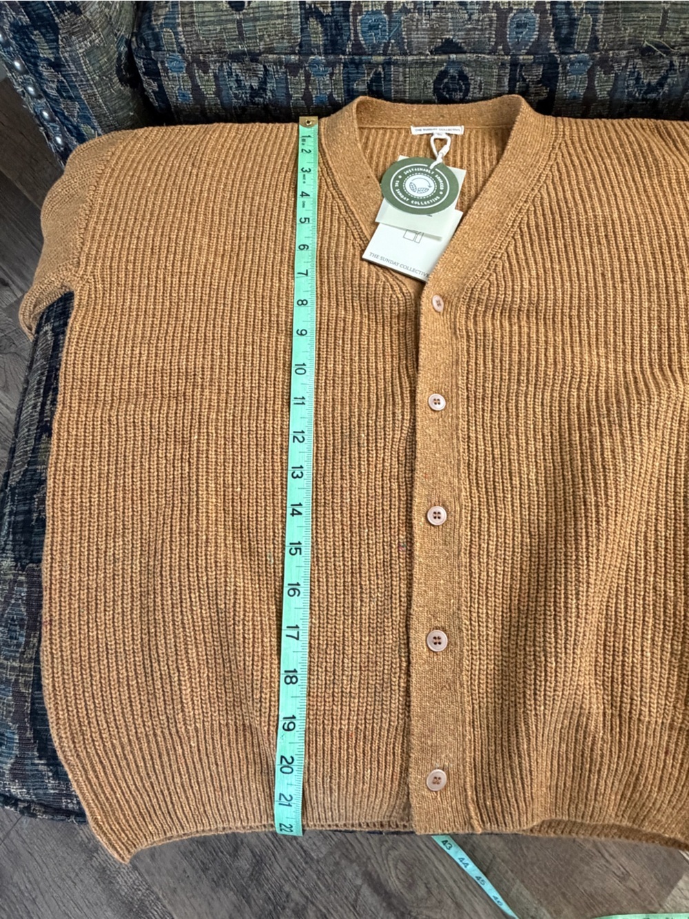 The Sunday Collective Wool Blend Rib Knit Cardigan Size 10Y NWT Made in Spain - Picture 4 of 7